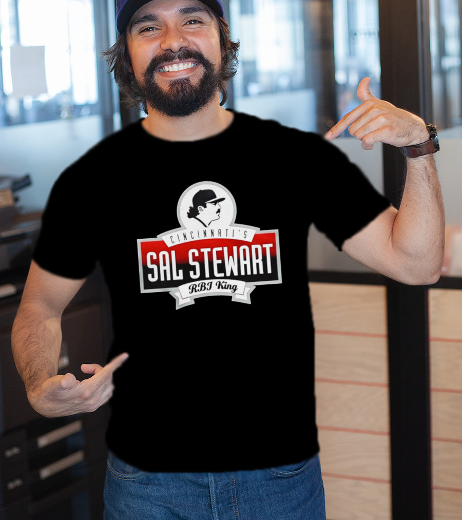 Cincinnati's Sal Stewart RBI King Iconic Baseball T-Shirt