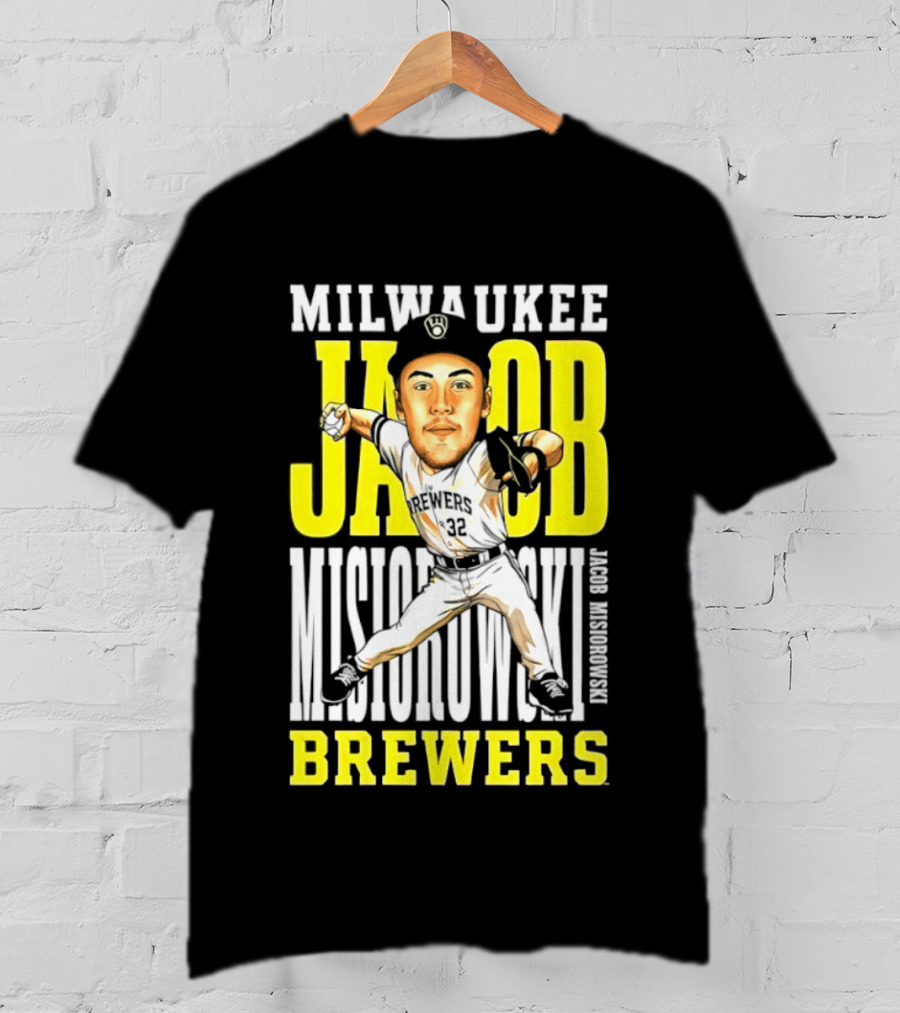 Milwaukee Brewers Jacob Misiorowski Caricature 2026 MLB T-Shirt