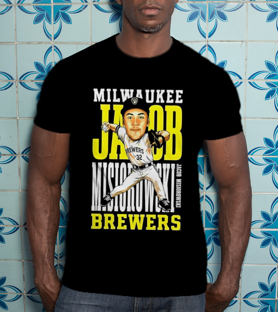 Milwaukee Brewers Jacob Misiorowski Caricature 2026 MLB T-Shirt