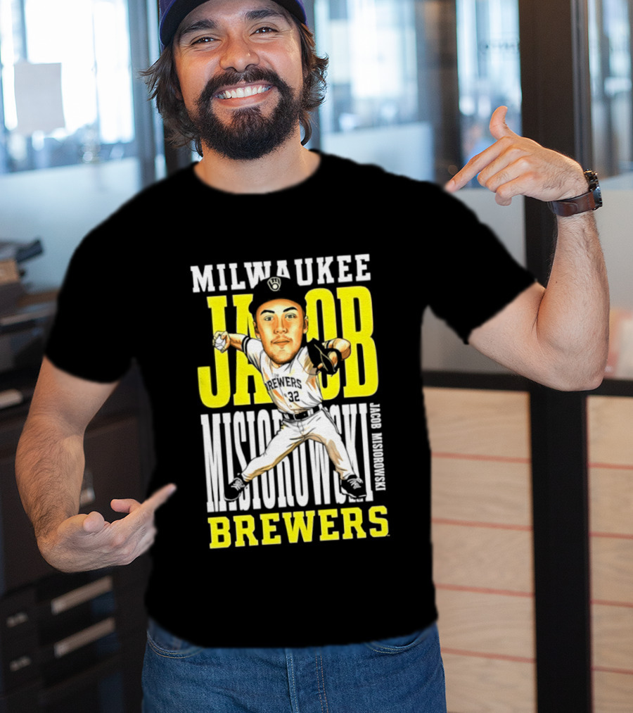 Milwaukee Brewers Jacob Misiorowski Caricature 2026 MLB T-Shirt