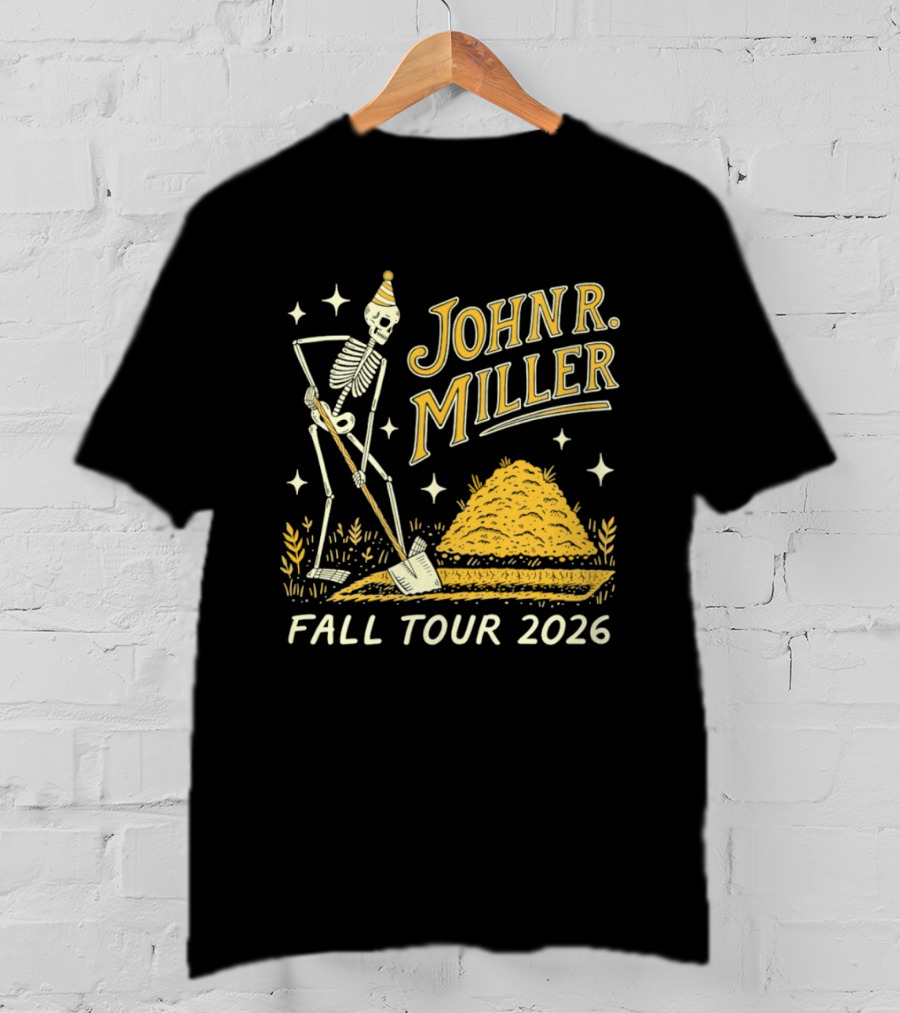 John R. Miller Skeleton With Shovel Fall Tour 2026 T-Shirt