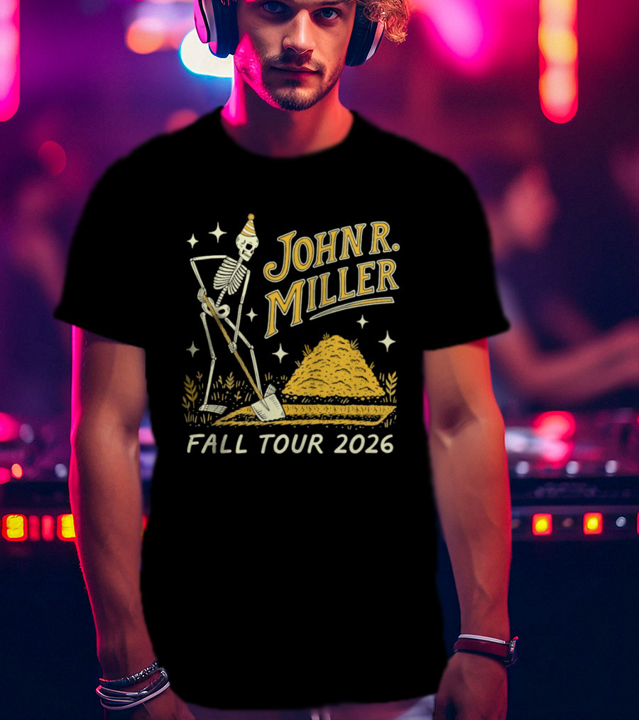 John R. Miller Skeleton With Shovel Fall Tour 2026 T-Shirt