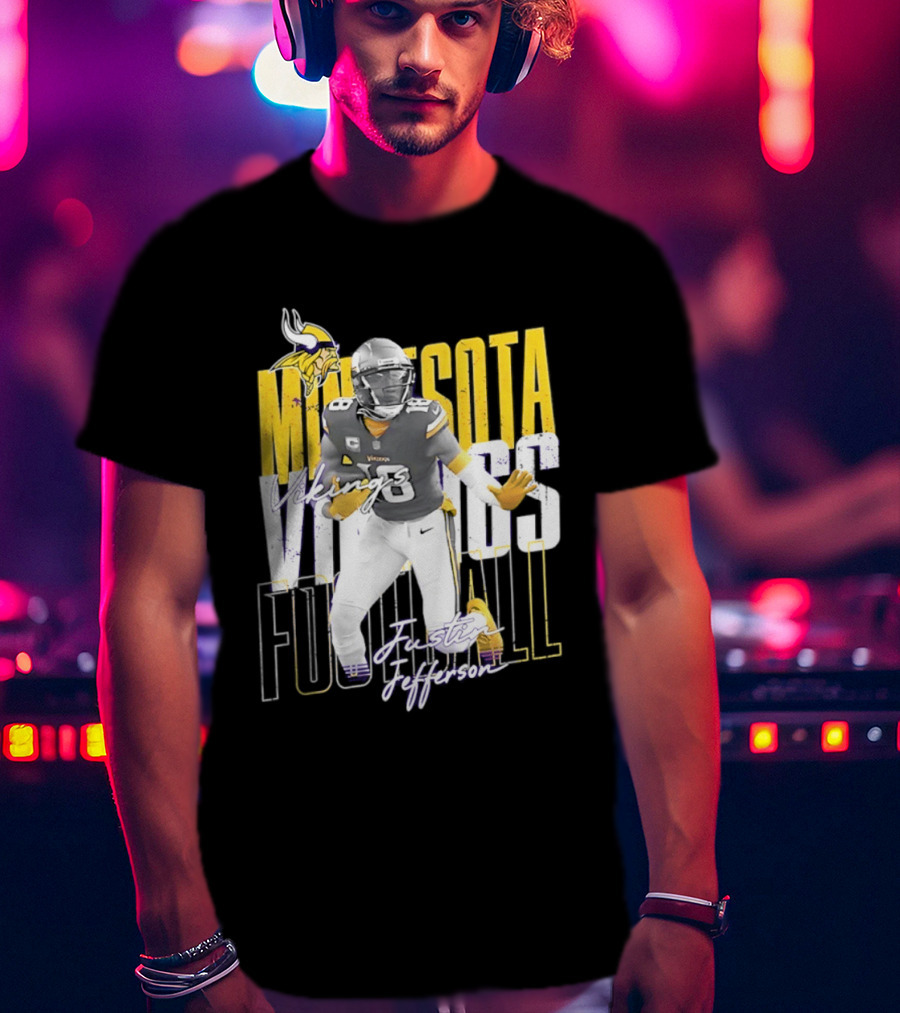 Minnesota Vikings Football Legends Justin Jefferson Iconic 18 T-Shirt