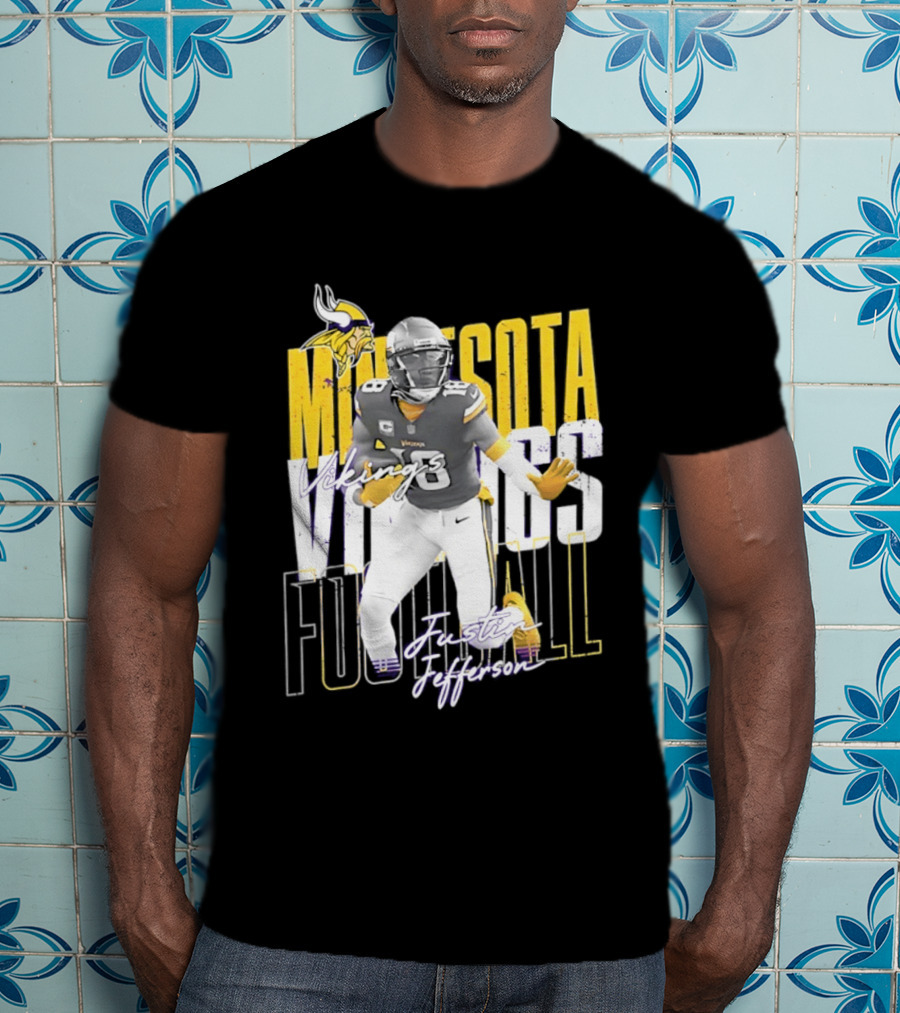 Minnesota Vikings Football Legends Justin Jefferson Iconic 18 T-Shirt