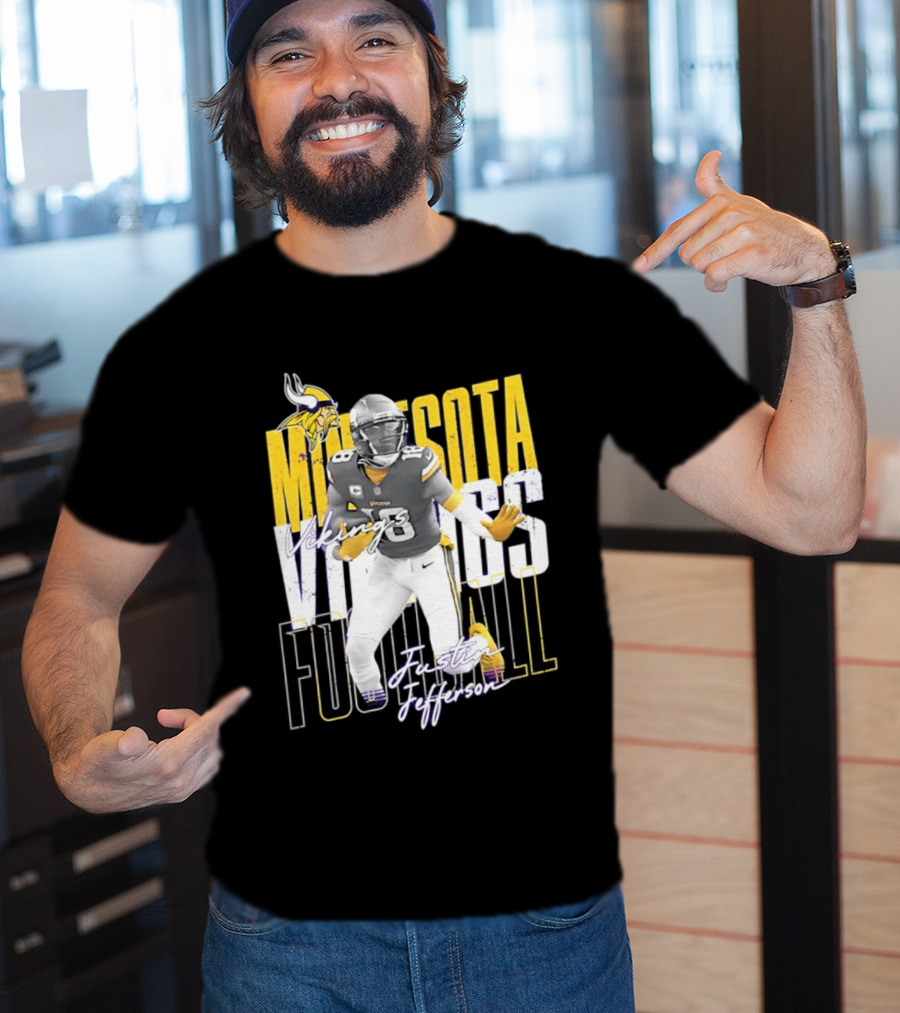 Minnesota Vikings Football Legends Justin Jefferson Iconic 18 T-Shirt