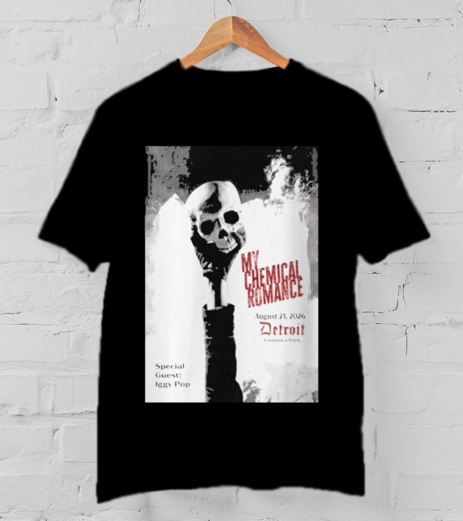My Chemical Romance Iggy Pop August 21 2026 Comerica Park Detroit T-Shirt