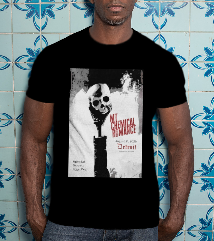 My Chemical Romance Iggy Pop August 21 2026 Comerica Park Detroit T-Shirt