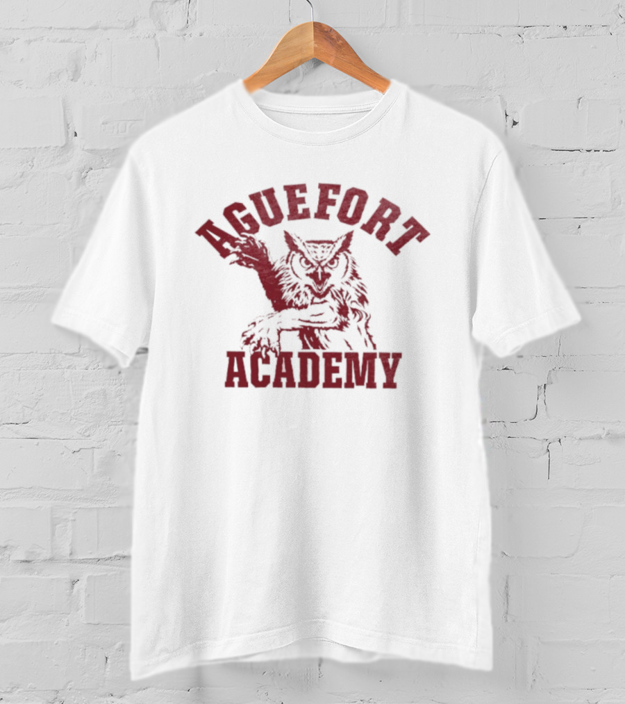 Aguefort Academy Owl Vintage Collegiate Style Owl T-Shirt