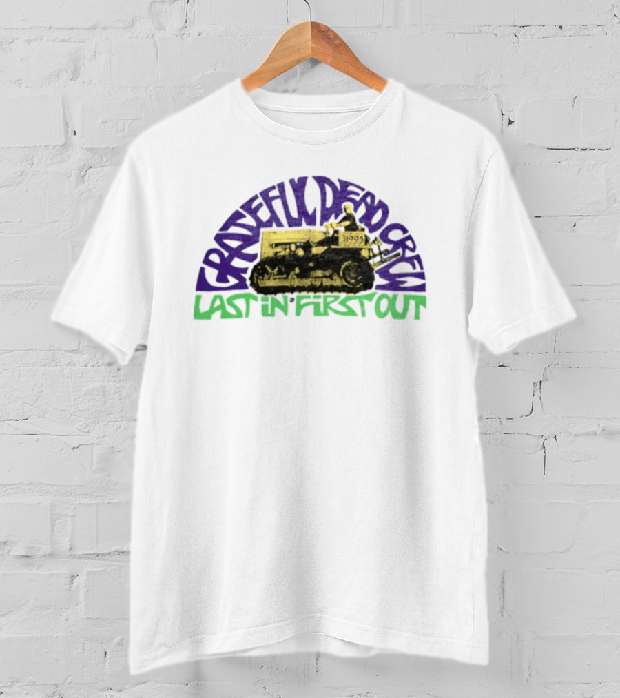 Grateful Dead Crew Last In First Out Tractor 1995 T-Shirt