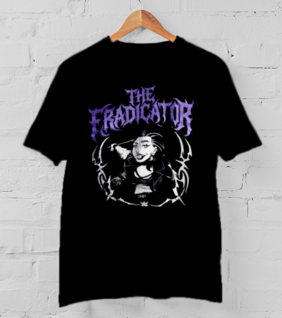 The Eradicator Rhea Ripley Gothic Font Purple Smoky T-Shirt