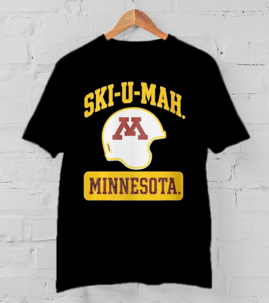 Mills Armbruster Ski U Mah Minnesota Football Helmet T-Shirt