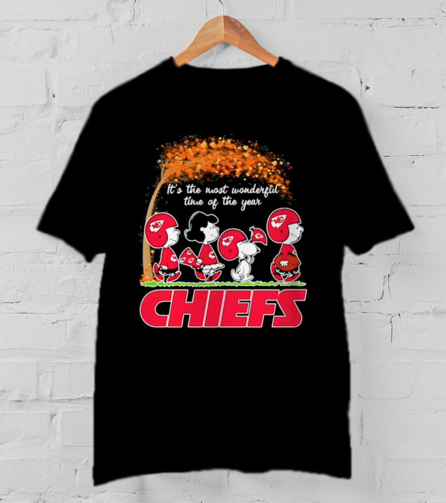 Peanuts Kansas City Chiefs Halloween 2026 Most Wonderful Time Of The Year T-Shirt