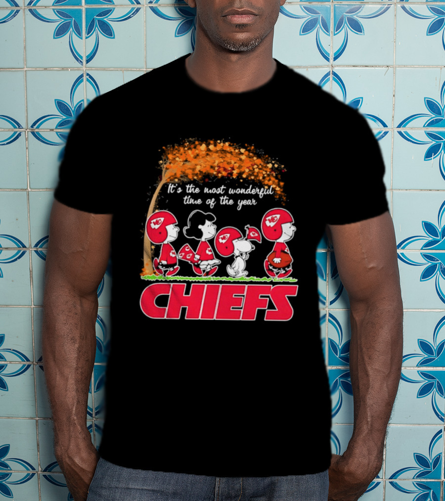 Peanuts Kansas City Chiefs Halloween 2026 Most Wonderful Time Of The Year T-Shirt