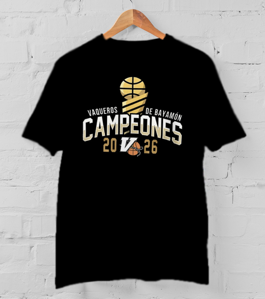 Vaqueros De Bayamon 2026 Campeones Trophy Basketball 18 BSN T-Shirt
