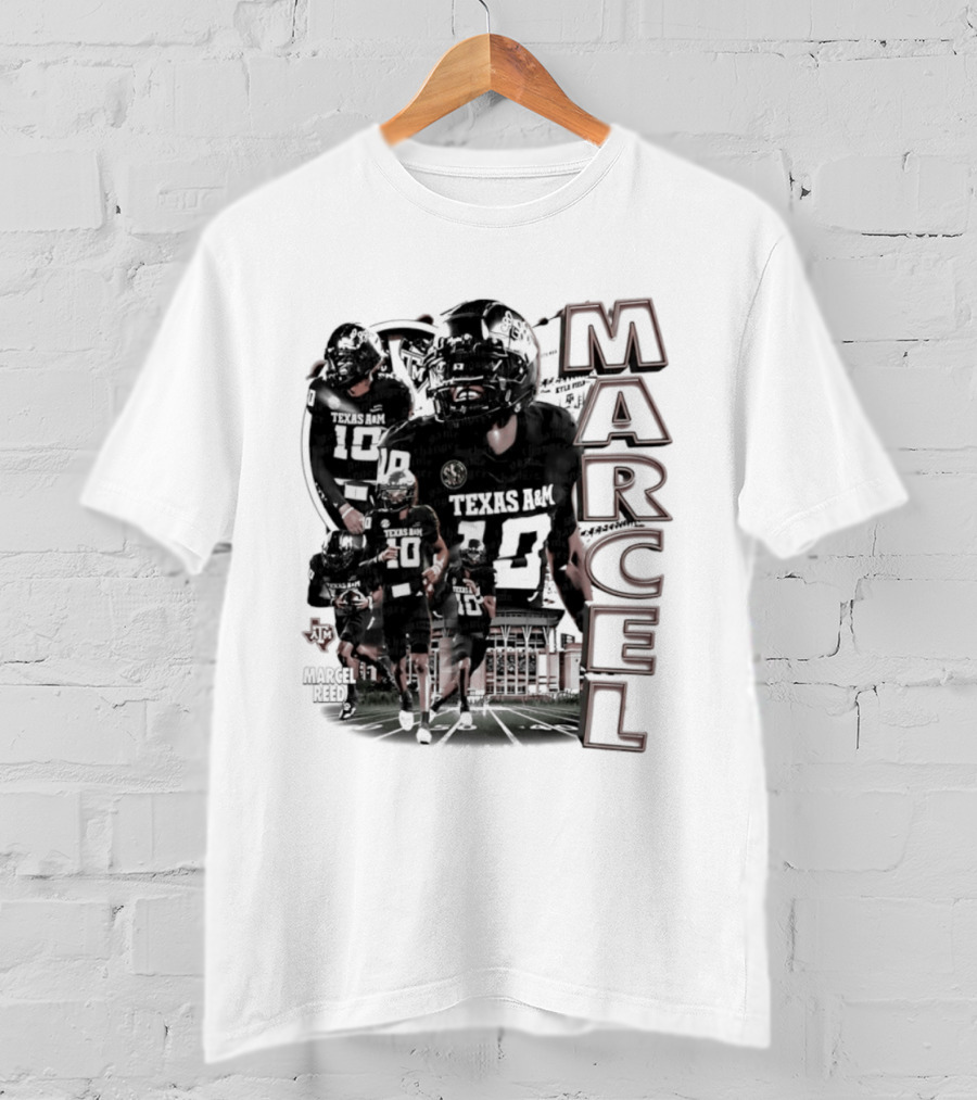 Marcel Reed Texas A&M NCAA Football 10 Aggies Player Collage T-Shirt