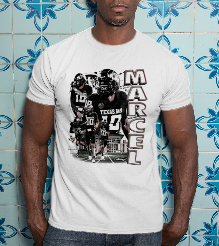 Marcel Reed Texas A&M NCAA Football 10 Aggies Player Collage T-Shirt