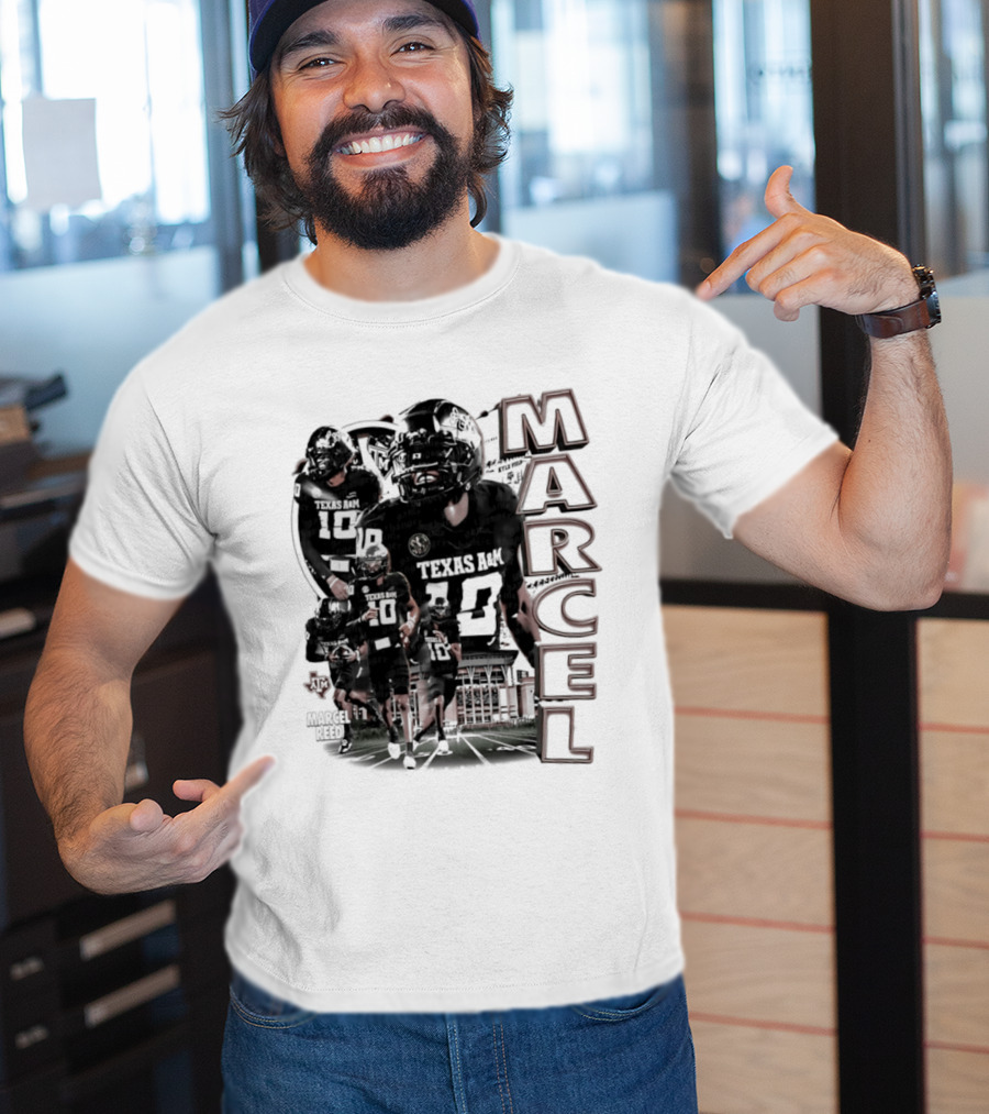Marcel Reed Texas A&M NCAA Football 10 Aggies Player Collage T-Shirt