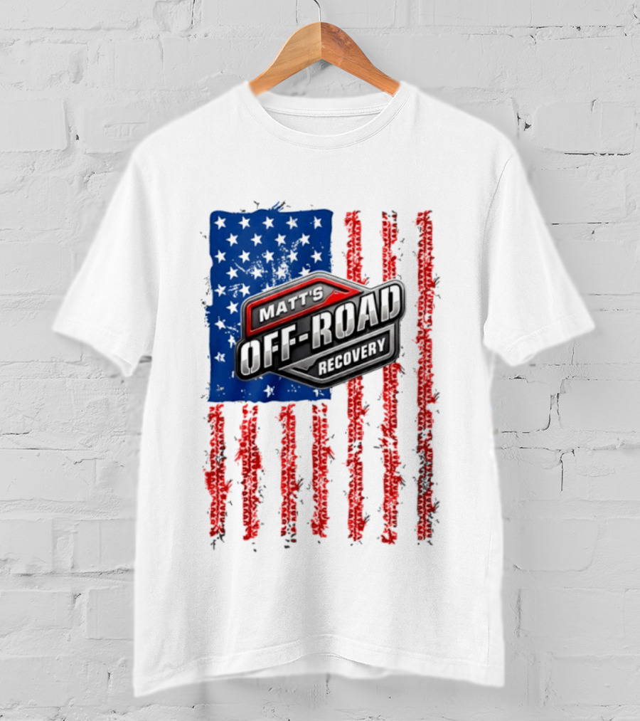 Matt's Off Road Recovery Patriotic Stars And Stripes T-Shirt