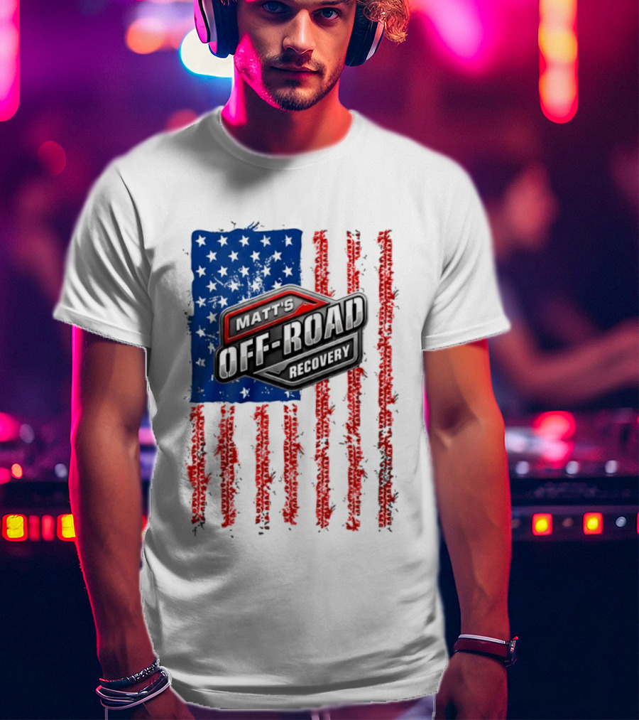 Matt's Off Road Recovery Patriotic Stars And Stripes T-Shirt