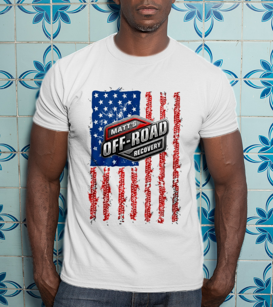 Matt's Off Road Recovery Patriotic Stars And Stripes T-Shirt