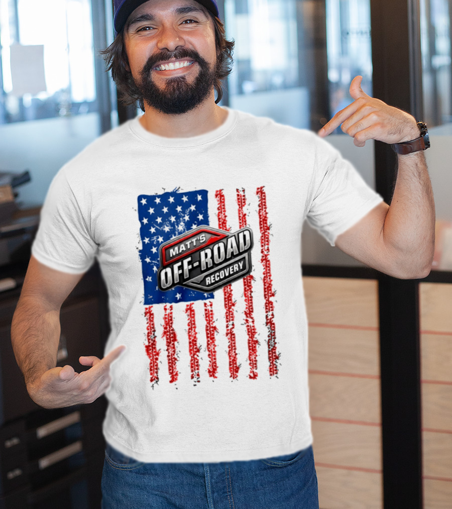 Matt's Off Road Recovery Patriotic Stars And Stripes T-Shirt