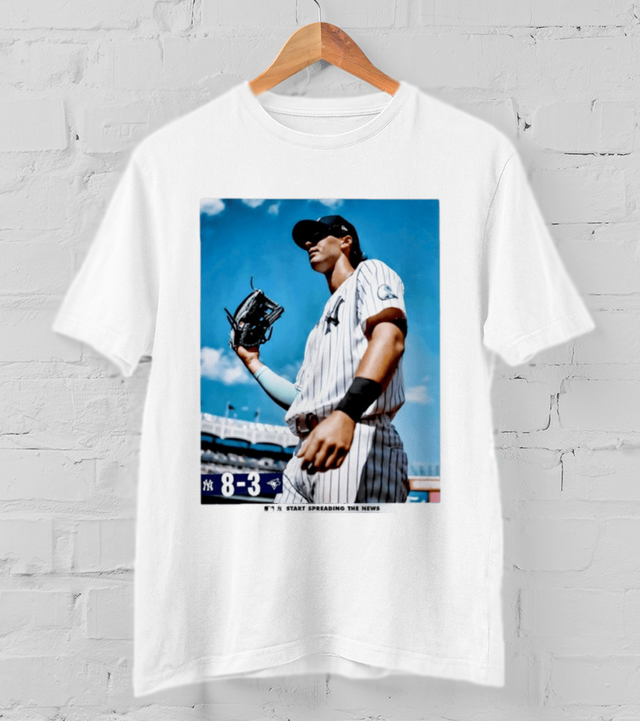 New York Yankees Player 8 3 Start Spreading The News T-Shirt