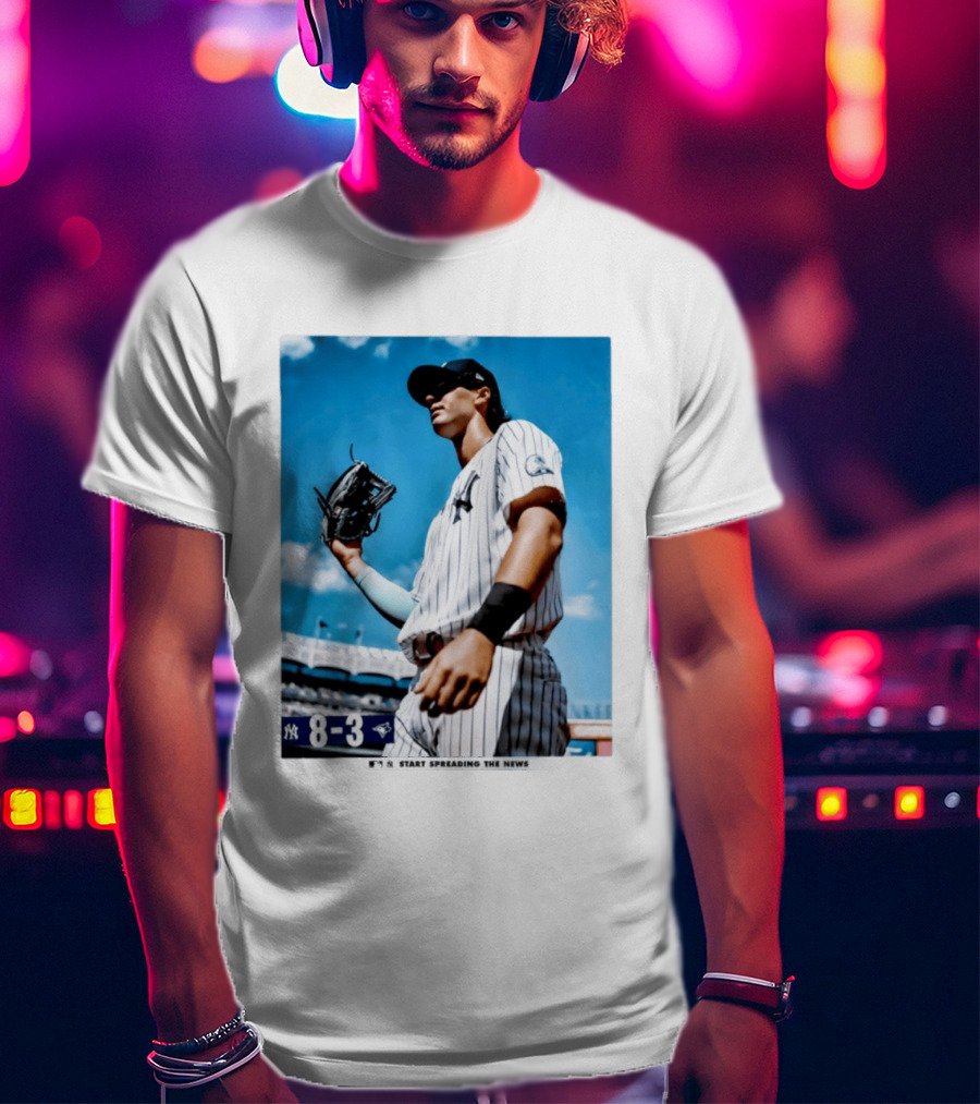 New York Yankees Player 8 3 Start Spreading The News T-Shirt