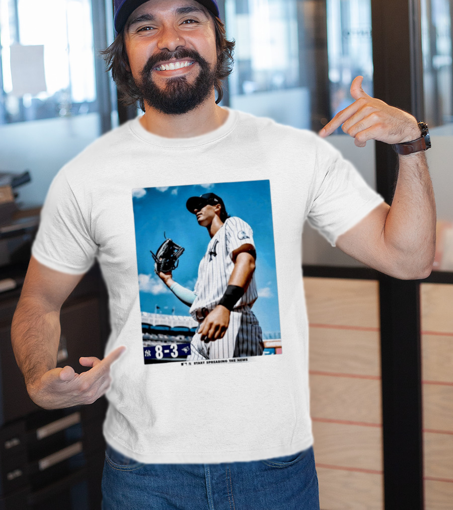 New York Yankees Player 8 3 Start Spreading The News T-Shirt