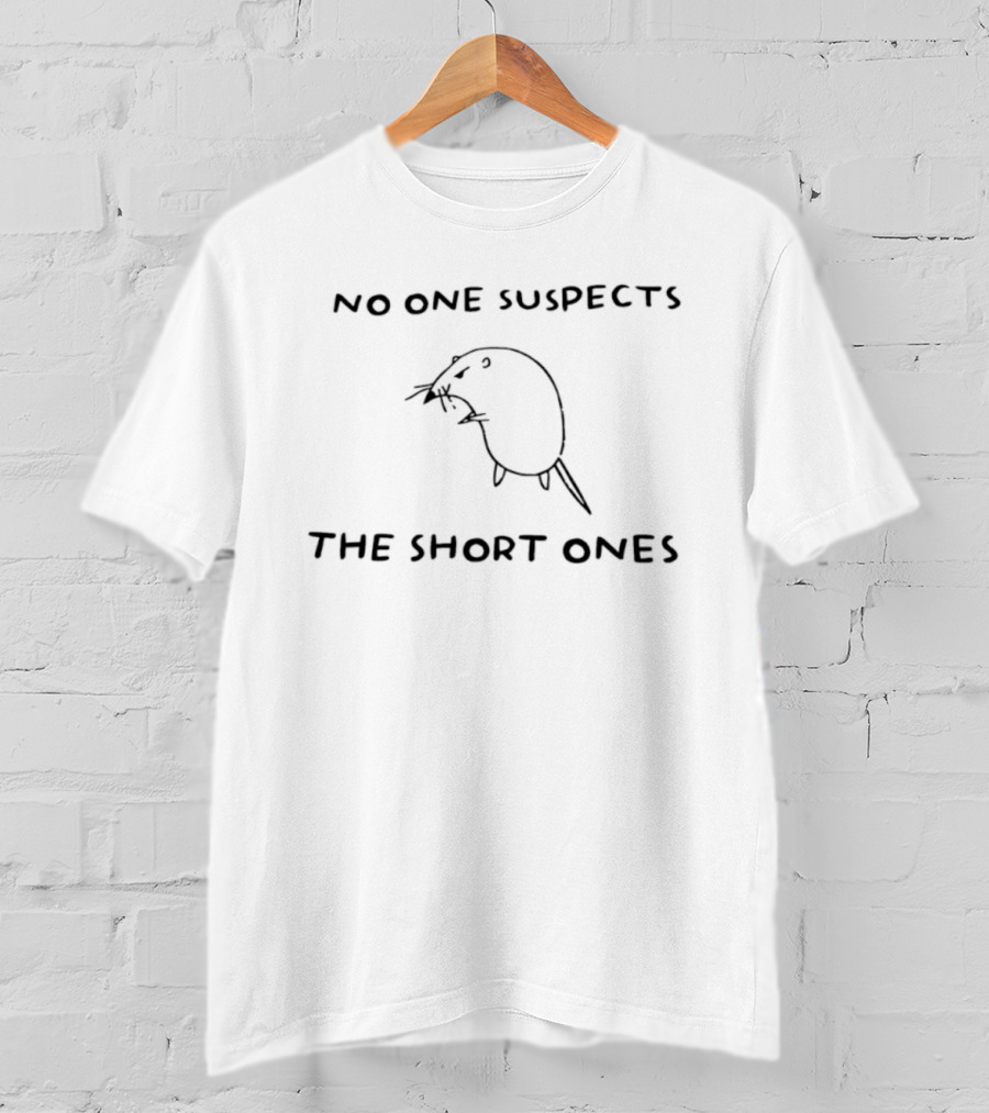 No One Suspects The Short Ones Rat Print T-Shirt