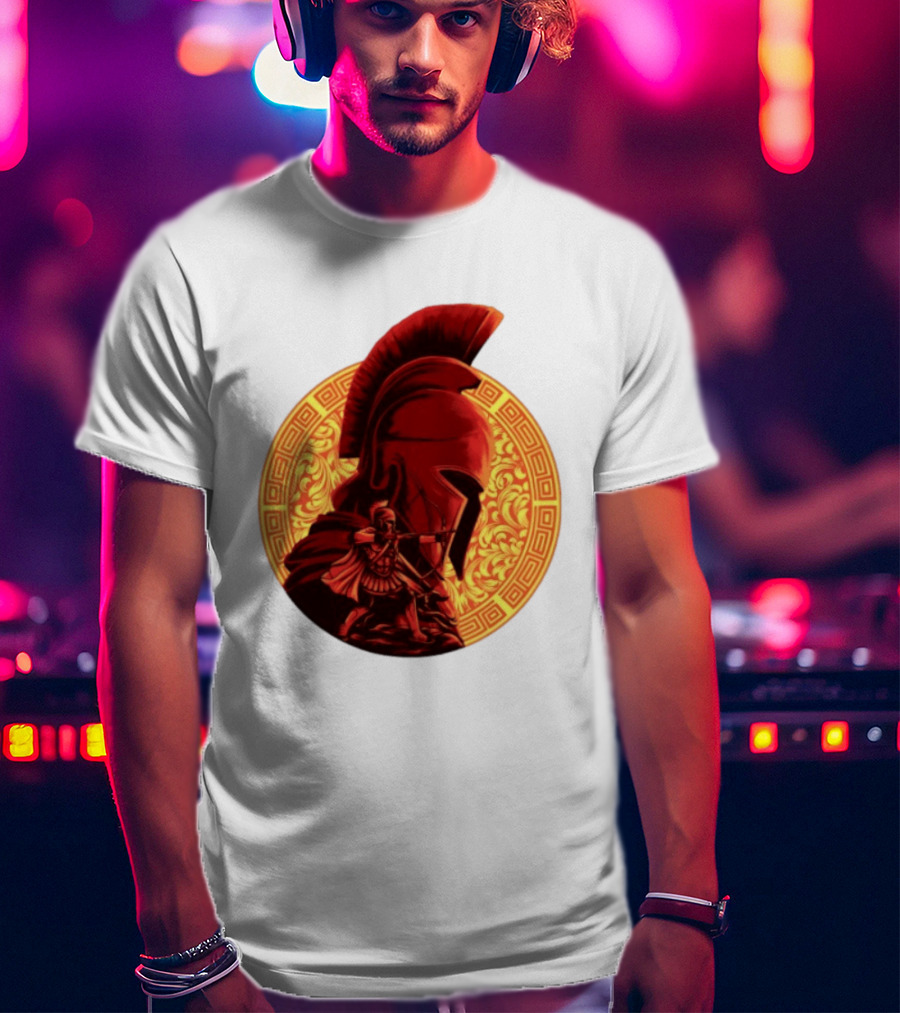 The Odyssey Spartan Warrior Archer Greek Helmet Mythology Heroic T-Shirt