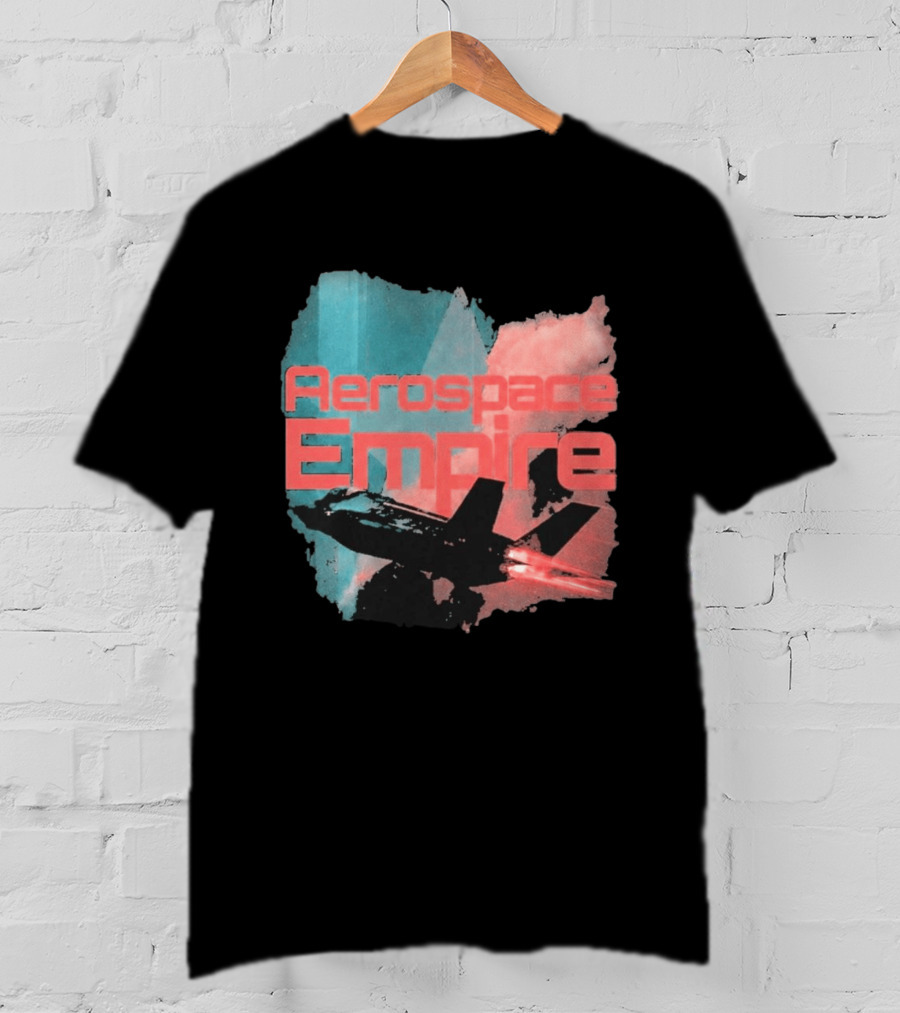 Aerospace Empire Futuristic Jet With Vapor Trails And Vibrant Color Palette T-Shirt
