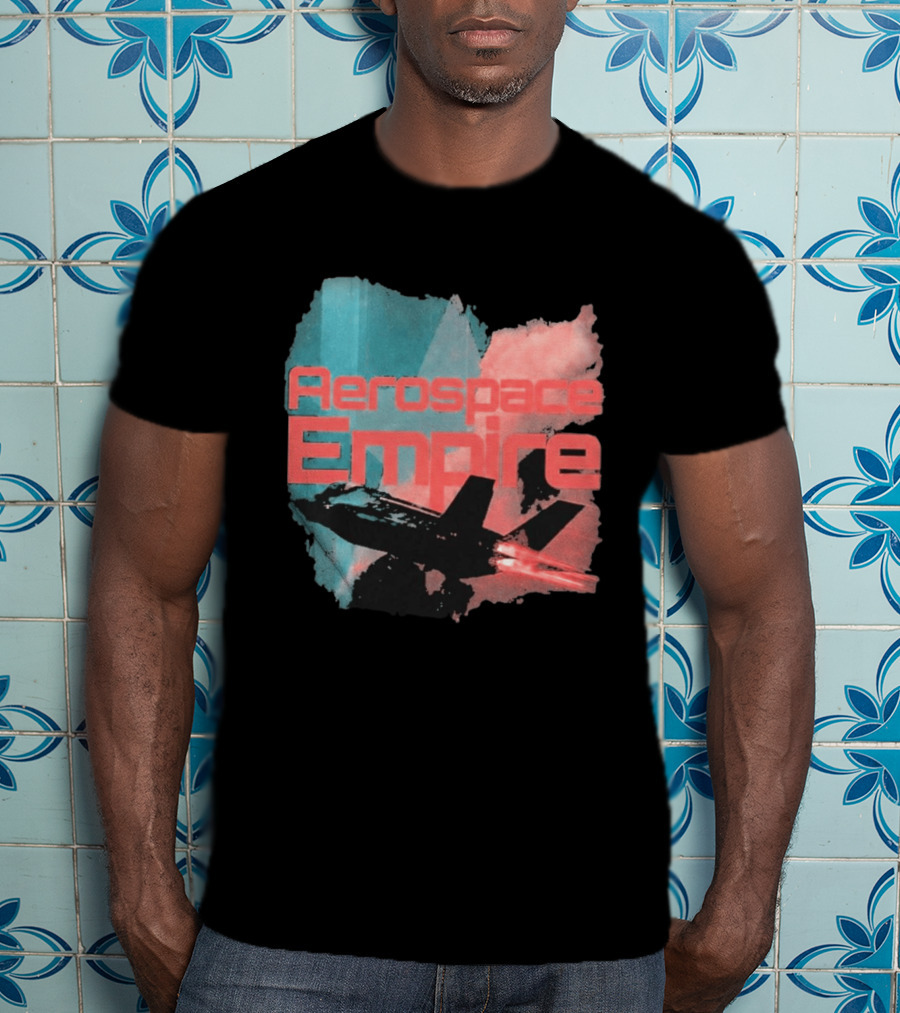 Aerospace Empire Futuristic Jet With Vapor Trails And Vibrant Color Palette T-Shirt