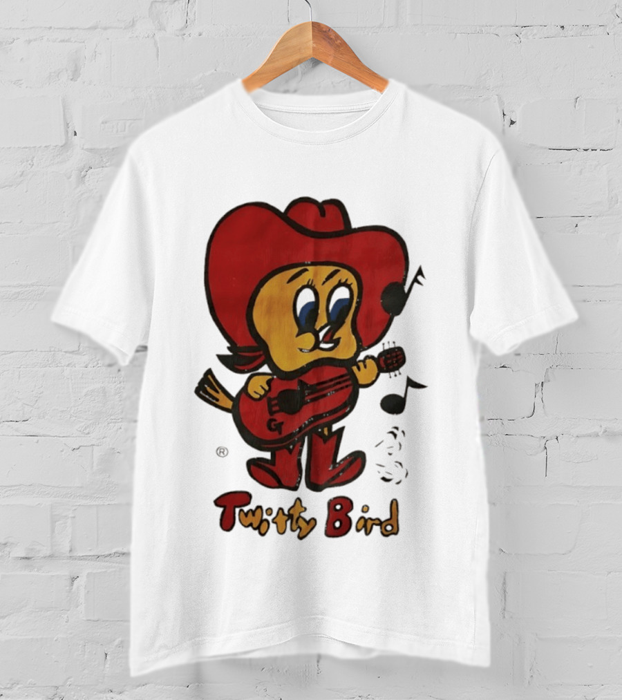 Twitty Bird Cowboy Musician Playing Guitar T-Shirt