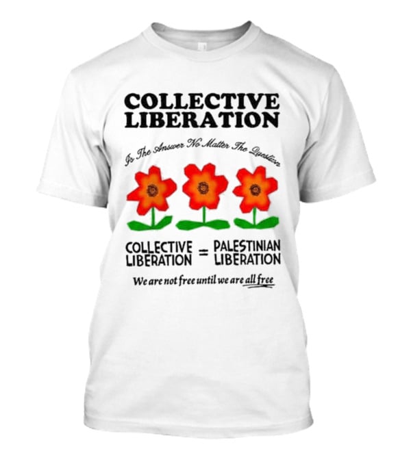 Zayn CHNGE X Anees Collective Liberation Palestinian Equality Floral Message T-Shirt