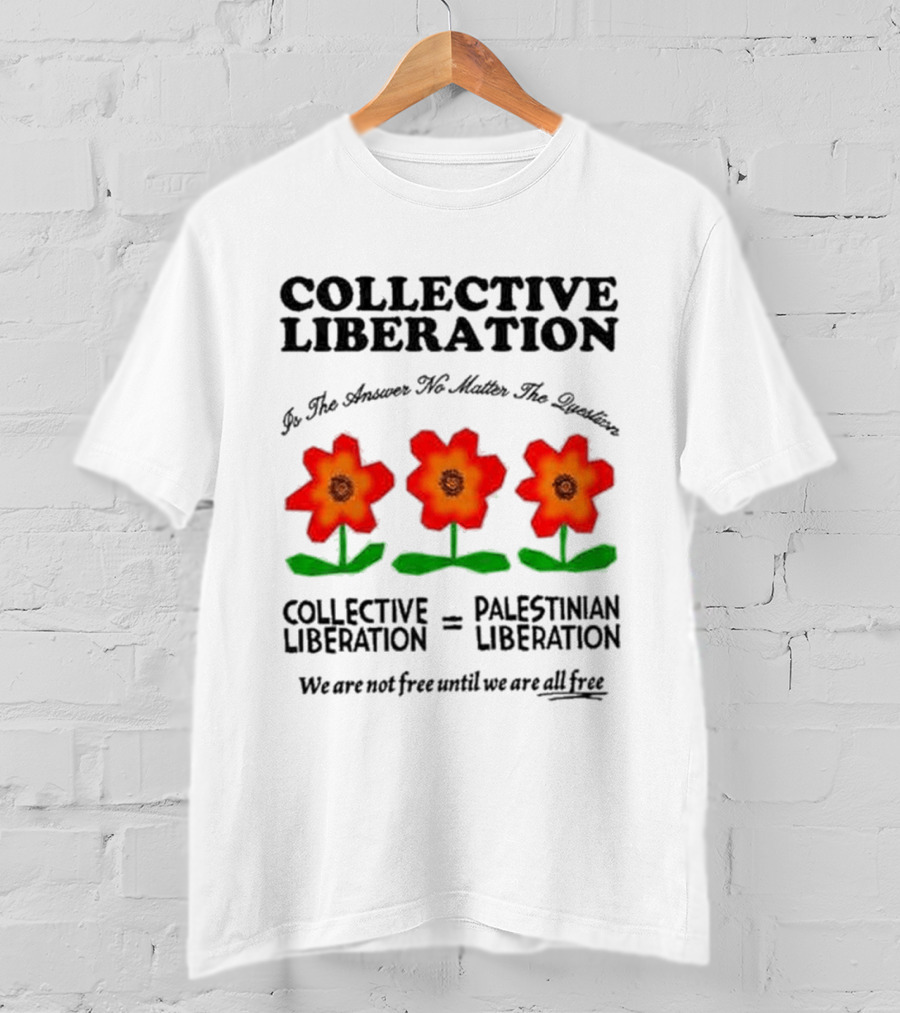 Zayn CHNGE X Anees Collective Liberation Palestinian Equality Floral Message T-Shirt