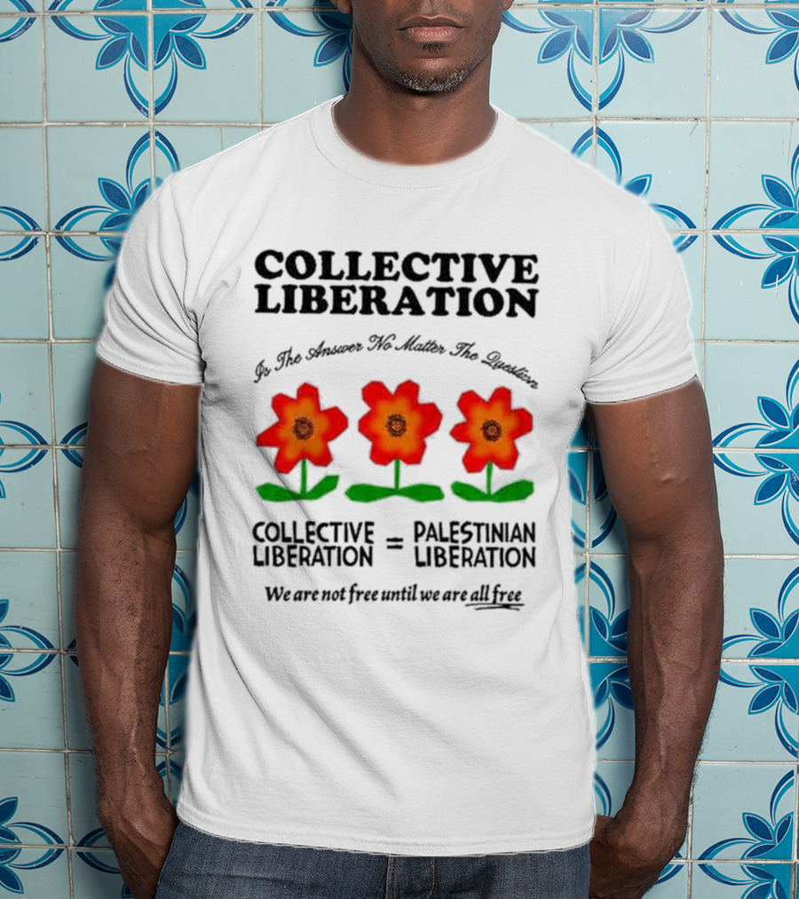 Zayn CHNGE X Anees Collective Liberation Palestinian Equality Floral Message T-Shirt