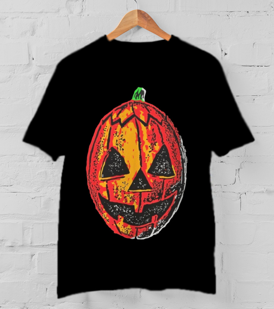 Halloween Trio Pumpkin Jack O' Lantern Black And Orange T-Shirt