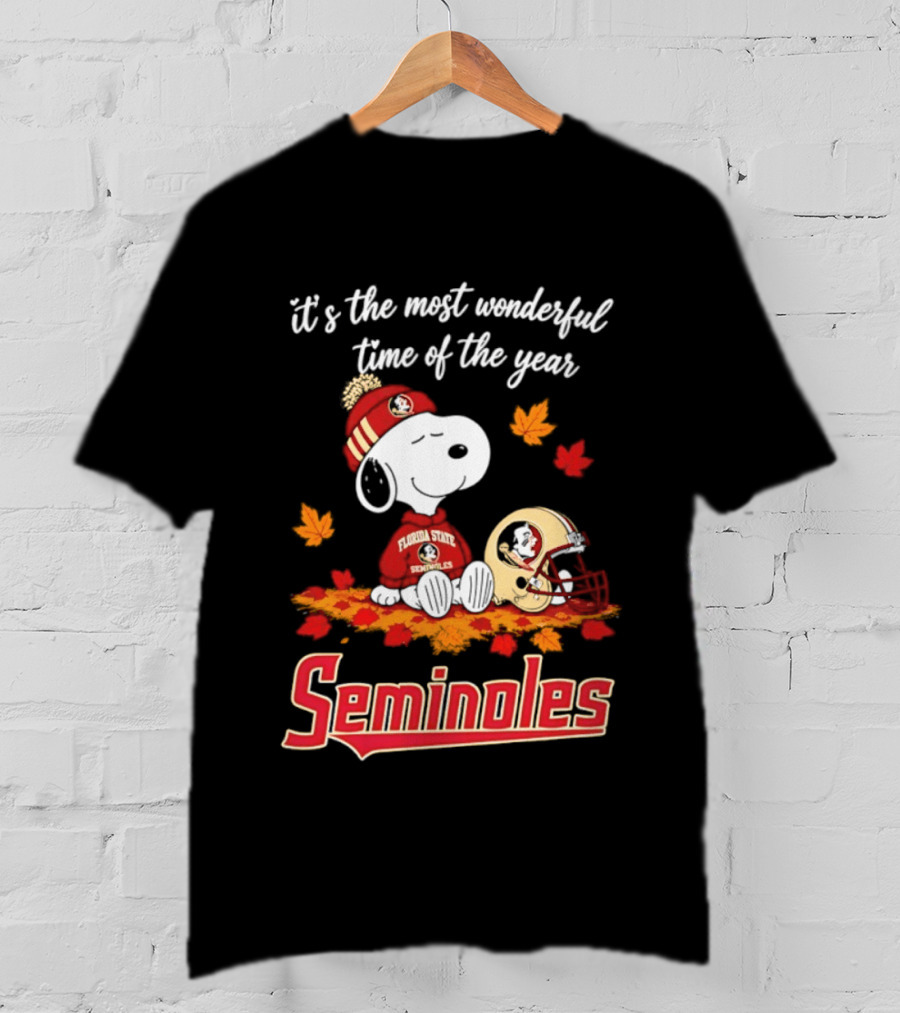 It's The Most Wonderful Time Of The Year Snoopy Florida State Seminoles T-Shirt