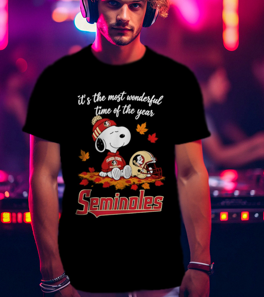 It's The Most Wonderful Time Of The Year Snoopy Florida State Seminoles T-Shirt