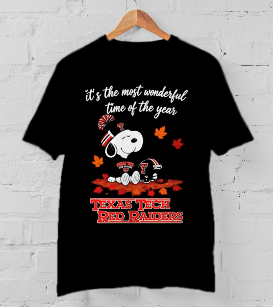 It's The Most Wonderful Time Of The Year Snoopy Texas Tech Red Raiders 2026 Halloween T-Shirt
