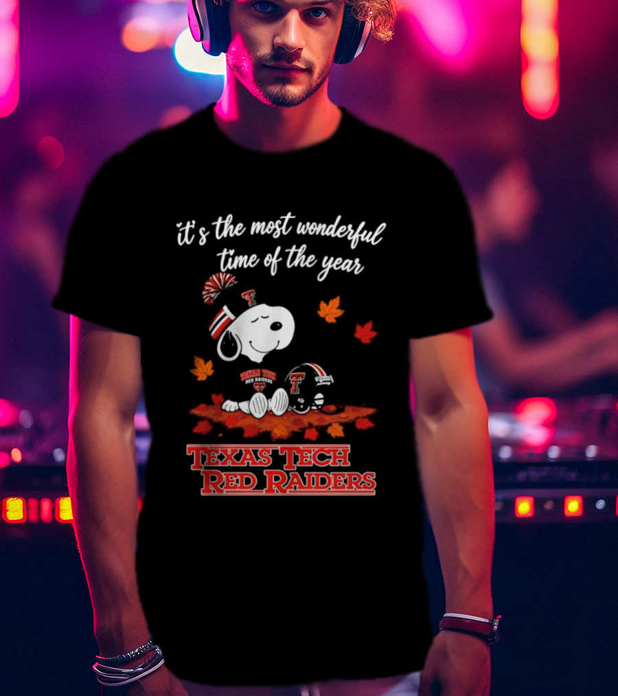 It's The Most Wonderful Time Of The Year Snoopy Texas Tech Red Raiders 2026 Halloween T-Shirt