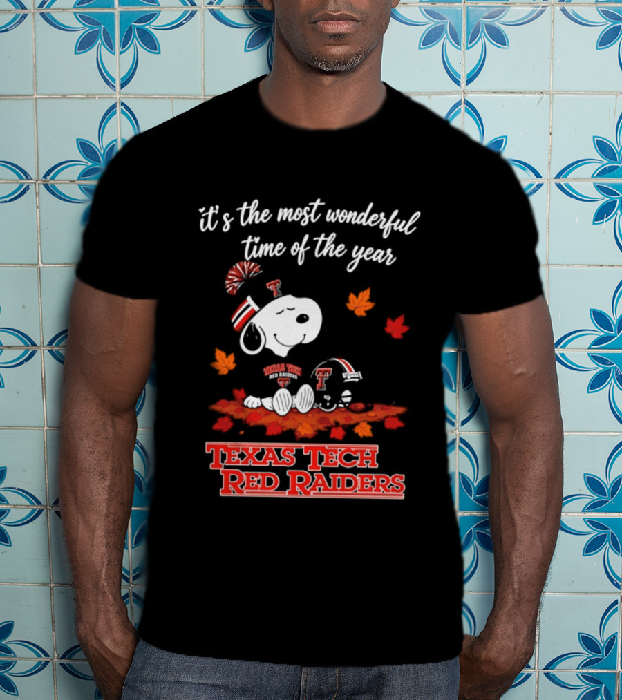It's The Most Wonderful Time Of The Year Snoopy Texas Tech Red Raiders 2026 Halloween T-Shirt