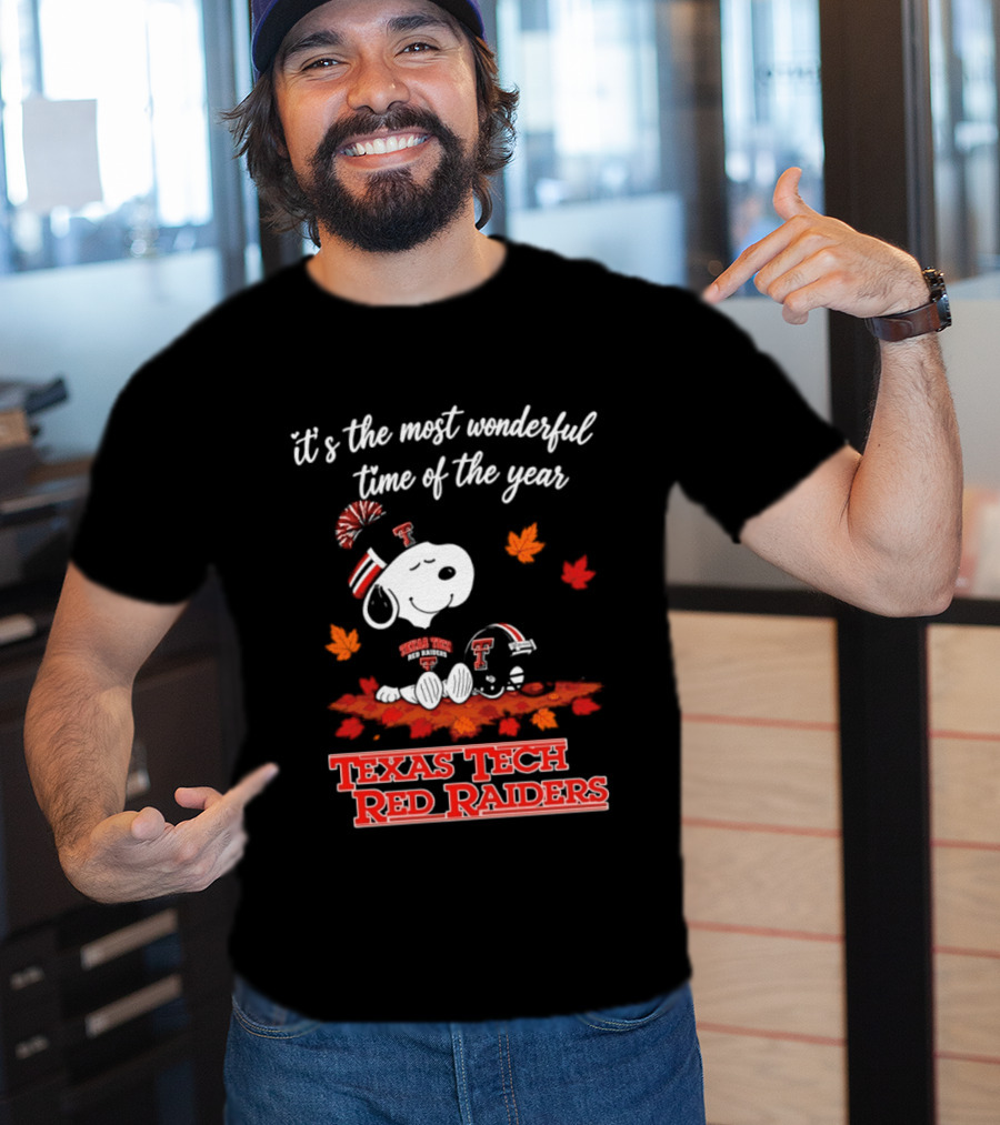 It's The Most Wonderful Time Of The Year Snoopy Texas Tech Red Raiders 2026 Halloween T-Shirt