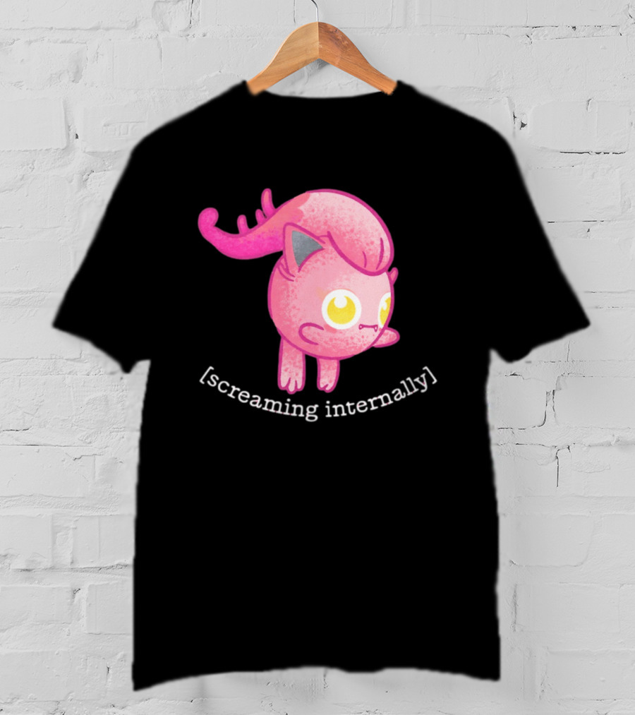 Jigglypuff Screaming Internally Pokemon Cute Expression T-Shirt