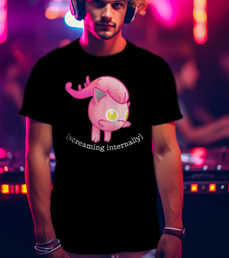 Jigglypuff Screaming Internally Pokemon Cute Expression T-Shirt