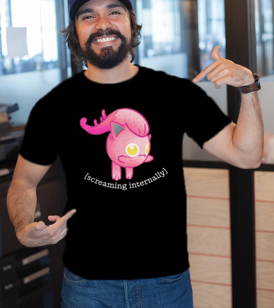 Jigglypuff Screaming Internally Pokemon Cute Expression T-Shirt