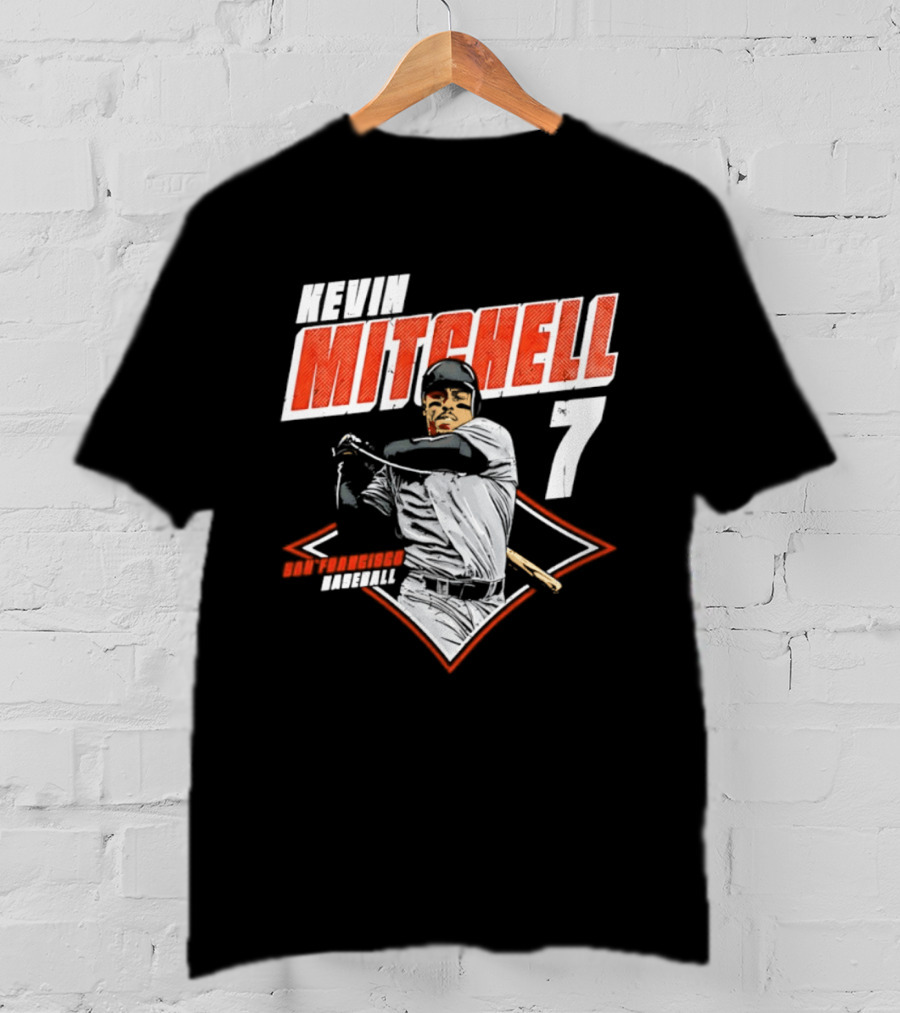 Kevin Mitchell 7 San Francisco Giants Baseball Diamond T-Shirt