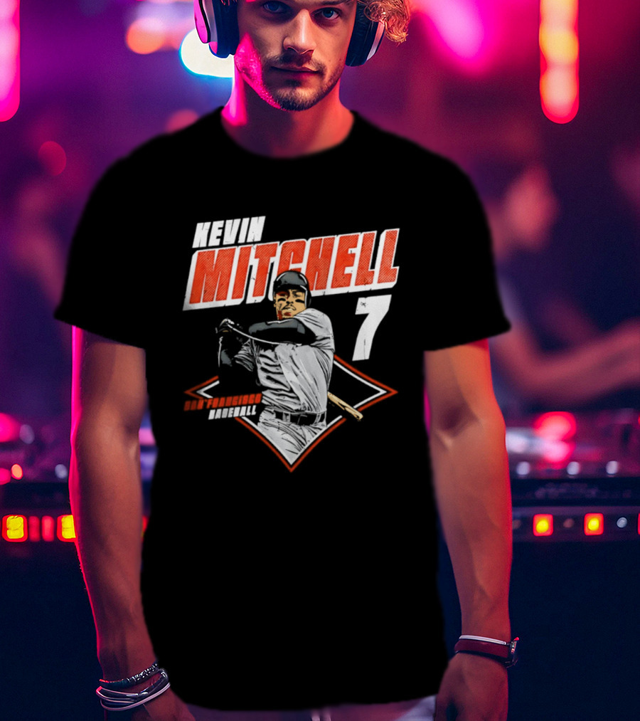 Kevin Mitchell 7 San Francisco Giants Baseball Diamond T-Shirt