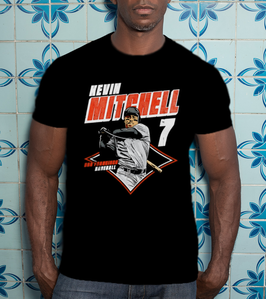Kevin Mitchell 7 San Francisco Giants Baseball Diamond T-Shirt