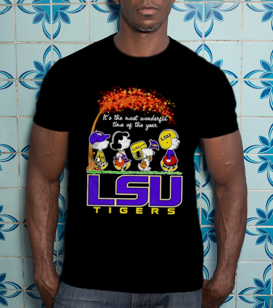 LSU Tigers Peanuts It's The Most Wonderful Time Of The Year Halloween 2026 T-Shirt